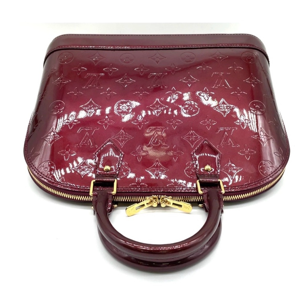 ✨ FULL SET ✨ Louis Vuitton Alma PM Monogram Vernis - Rouge Fauviste - Picture 6 of 16